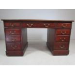 Mahogany pedestal desk