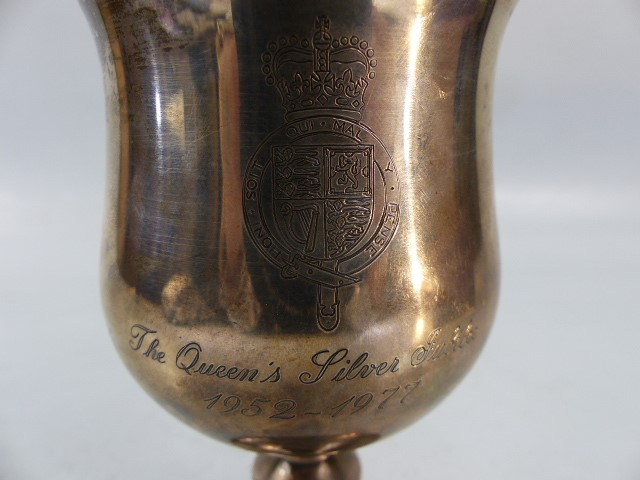 Queens silver Jubilee, silver goblet, Birmingham, A.T Cannon Ltd, in case, no 284/1000 approx weight - Image 3 of 8