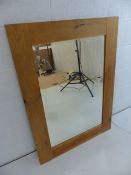 Rustic wooden framed mirror