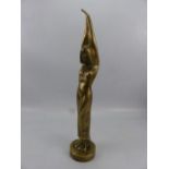 Cast Brass nude figure of a woman