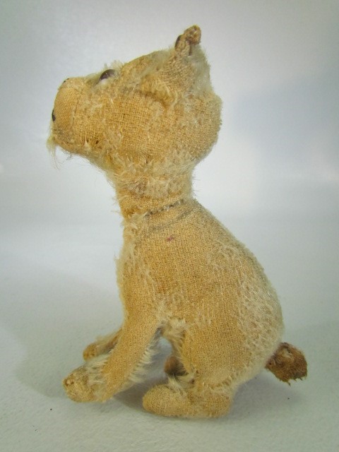 Steiff rotating head Rattler dog, 1930s, With beige mohair. Tag to ear and missing most of hair, but - Image 10 of 14