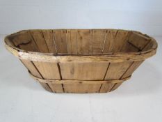 Antique wooden trug