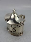 Hallmarked silver mustard pot by Henry Manton Birmingham 1857.