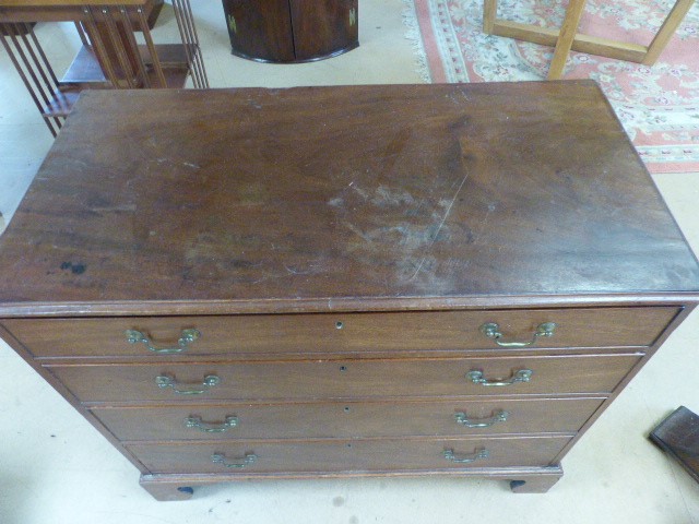 Georgian mahogany chest of four drawer - Image 7 of 8