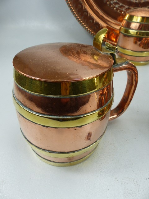 Antique copper to include an Antique Blancmange mould and tray etc - Image 4 of 6