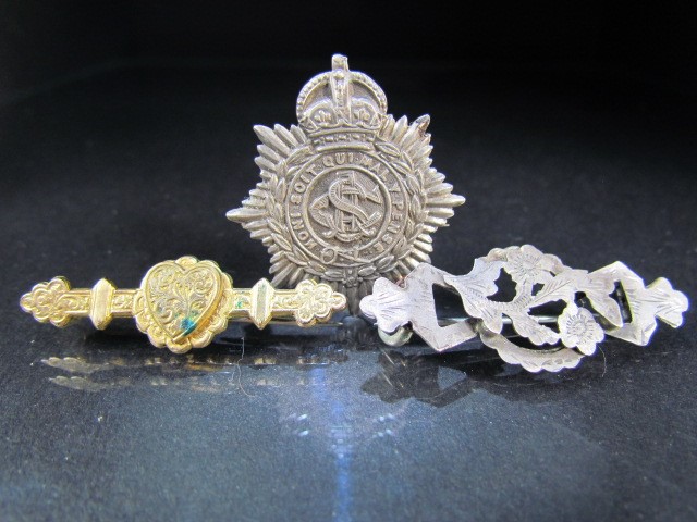 Behalf of the RNLI - Selection of sweetheart brooches to include some set with Goldstone. (5) - Image 3 of 4