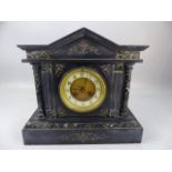 Victorian striking slate mantle clock