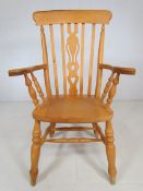 Wooden windsor back armchair