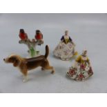 Selection of miniatures to include Dresden and a dog and bird