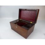 George III Rosewood tea caddy