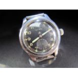 Gentlemen's CYMA Stainless Steel 'British Military' Dirty Dozen Wrist watch. C.1940's. Case back