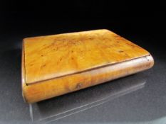 Walnut cigarette/ snuff box