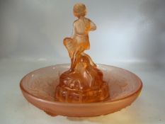 Art Deco peach centre piece