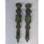 Plaster pair of wall sconces in the form of Grecian Ladies A/F