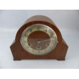 Mahogany dome topped mantle clock by HMB