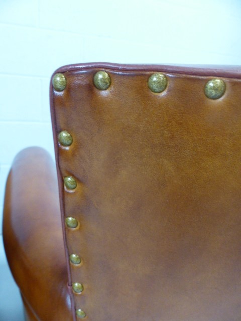 Brand New Tobacco coloured leather armchairs - Image 5 of 6