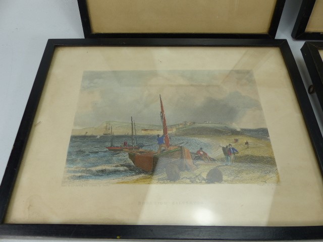 Set of four chinese watercolours with inscriptions - Image 2 of 5