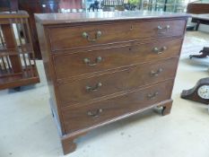 Georgian mahogany chest of four drawer