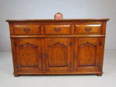 Modern Oak sideboard with drawers and cupboards