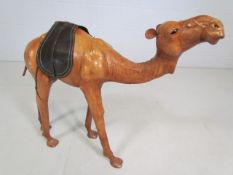 Leather model of a camel with saddle, Poss retailed by Liberty's London
