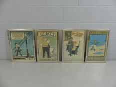 Four framed Reproduction advertising posters 'The Sport of Kings', 'Skegness', 'Veritas Mantles' and
