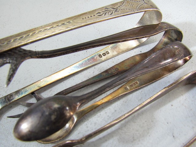 Four pairs of hallmarked silver sugar nips - approx weight - 102.6g - Image 3 of 3