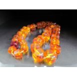 Baltic Amber necklace with graduated facet cut beads. approx 71.6g