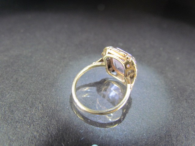 14ct Gold Amethyst set ring A/F - Image 7 of 7