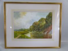 Simon Fox - original watercolour of a river scene