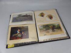 Album containing David Shepherd postcards