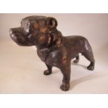 Cast metal figure of a Staffordshire Bull Terrier