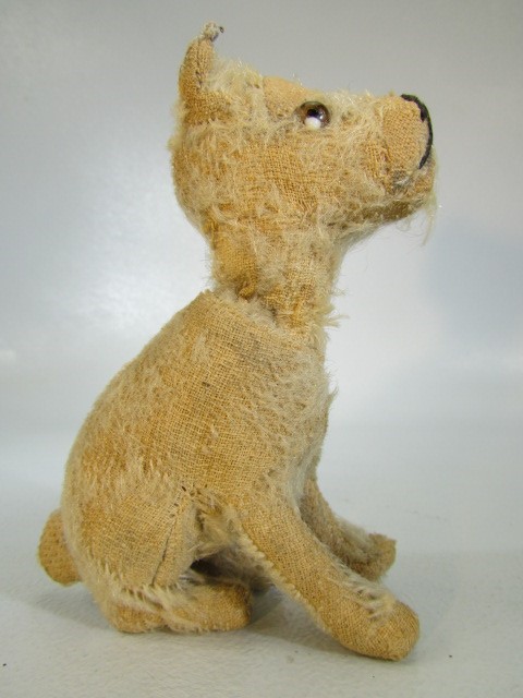 Steiff rotating head Rattler dog, 1930s, With beige mohair. Tag to ear and missing most of hair, but - Image 9 of 14