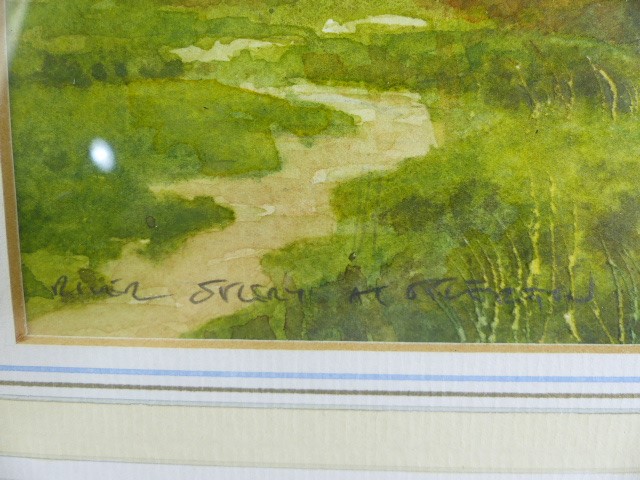 Simon Fox - original watercolour of a river scene - Image 4 of 4