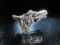 Hallmarked silver horse head brooch