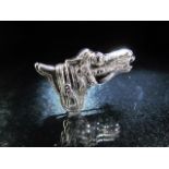 Hallmarked silver horse head brooch