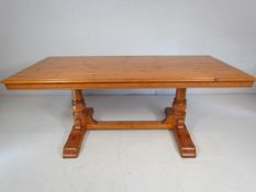 Large pine refectory style dining table