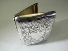 Hallmarked silver cigarette case Birmingham 1923