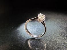 18ct White Gold Substantial Diamond ring of approx 1.3pt