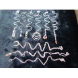 Selection of hallmarked silver pendants and chains