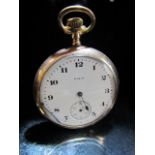 Elgin silver plated pocket watch A/F