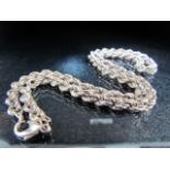 Hallmarked silver twisted link chain approx weight - 6.8g