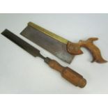 Two antique turned wooden tools