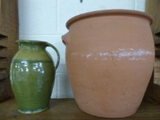 Large terracotta pot and one other