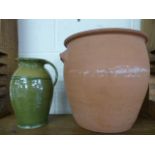 Large terracotta pot and one other