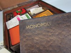 Monopoly Deluxe presentation board game. In faux snakeskin style box. C.1936