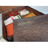 Monopoly Deluxe presentation board game. In faux snakeskin style box. C.1936