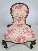 Newly upholstered Victorian Nursing chair