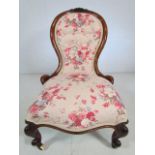 Newly upholstered Victorian Nursing chair