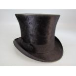 Gentlemans Vintage black top hat by Chas Fulker Ludgate Circus