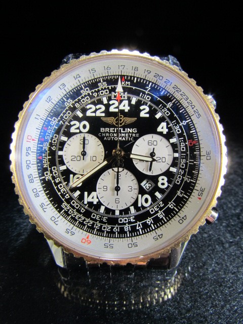 Breitling Navitimer Cosmonaute Chronograph with two tone 18ct Gold & Stainless steel Gents Automatic - Image 2 of 11